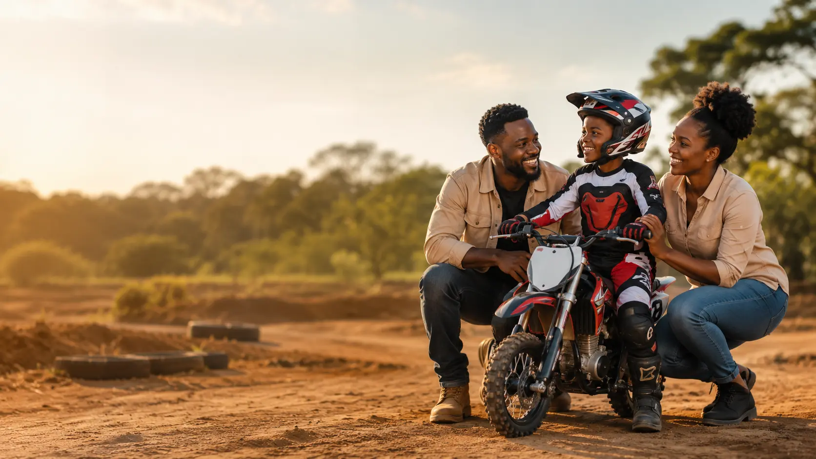 Pequeno piloto da MotoKids Moz
